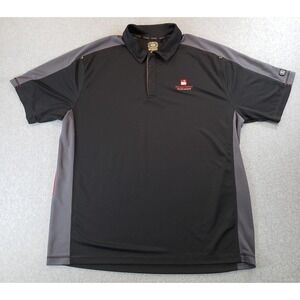 Ogio Golf Polo Shirt Mens Black Gray Sz 2XL Wells Fargo Championship Short Sleev